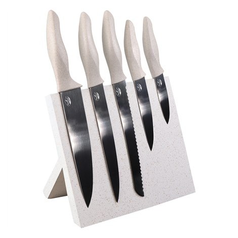 Stoneline | Knife Block | Natural Line 21197 | Folding stand | 5 pc(s) | Dishwasher proof | 9/12.5/20.1/20.2 cm